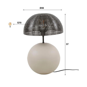 Tafellamp 1L sphere natural L / Natural grey (Magazijn sale)