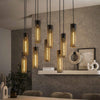 Hanglamp 5+4 tube mesh / Artic zwart (Magazijn sale)