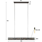 Hanglamp 120 tube mesh / Artic zwart