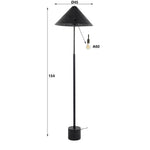 Vloerlamp kosmos LED-dimmer / Charcoal (Magazijn sale)