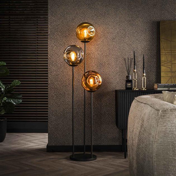 Vloerlamp 3x Ø25 stellar / Artic zwart