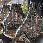 Hanglamp 3L dent glass / Artic zwart