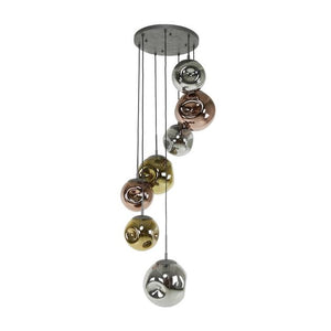 Hanglamp 7L getrapt stellar / Oud zilver