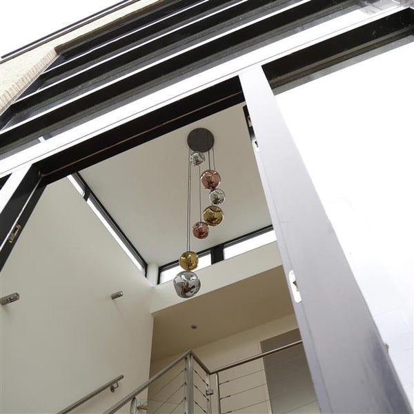 Hanglamp 7L getrapt stellar / Oud zilver