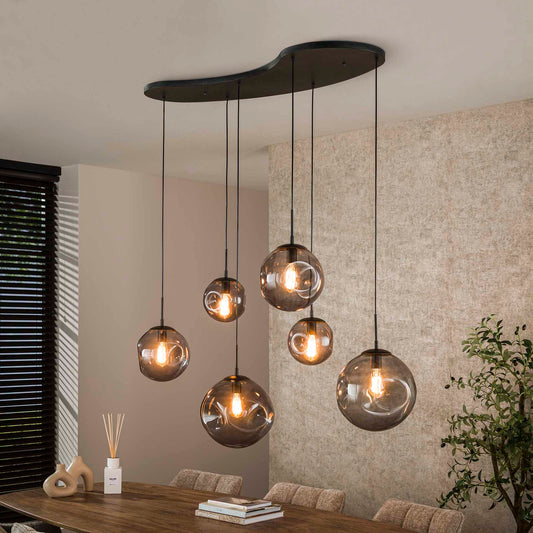 Hanglamp 6L stellar black series / Artic zwart