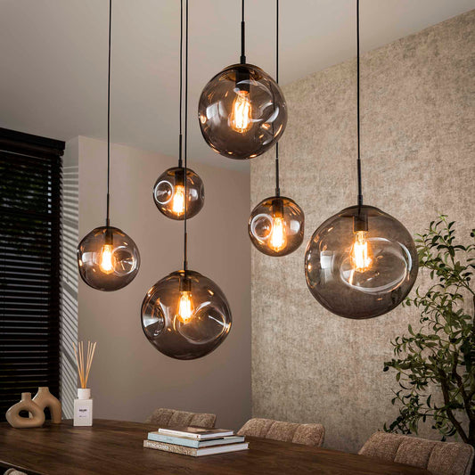 Hanglamp 6L stellar black series / Artic zwart