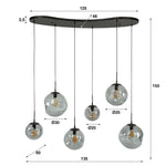 Hanglamp 6L stellar black series / Artic zwart