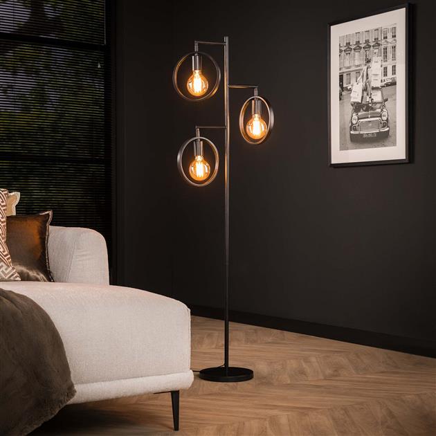 Vloerlamp 3L ring / Charcoal