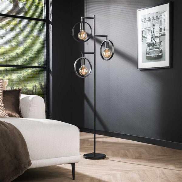 Vloerlamp 3L ring / Charcoal