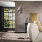 Vloerlamp 1L lantern / Zwart bruin (Magazijn sale)