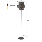 Vloerlamp 1L lantern / Zwart bruin (Magazijn sale)