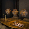 Hanglamp 3L lantern / Zwart bruin