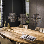 Hanglamp 3L lantern / Zwart bruin