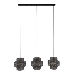 Hanglamp 3L lantern / Zwart bruin
