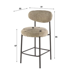 Barstoel Round - Cargo zand