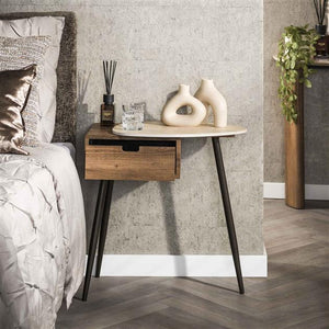 Nachtkastje Travino 1 lade / Ceramic Travertine (rechts)