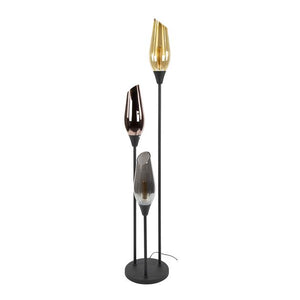 Vloerlamp cocoon mix glass  / Zwart