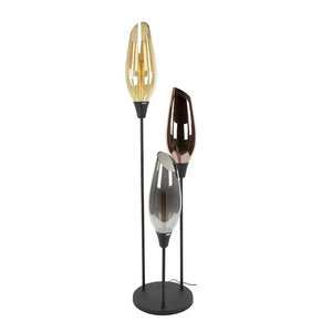 Vloerlamp cocoon XL mix glass / Zwart