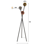 Vloerlamp 3L molecule mix glass / Artic zwart