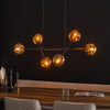 Hanglamp 6L molecule mix glass / Artic zwart (Magazijn sale)