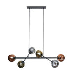 Hanglamp 6L molecule mix glass / Artic zwart (Magazijn sale)