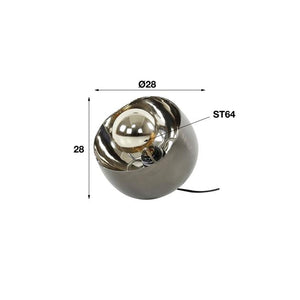 Tafellamp Ø28 mirror / Zwart nikkel (Magazijn sale)