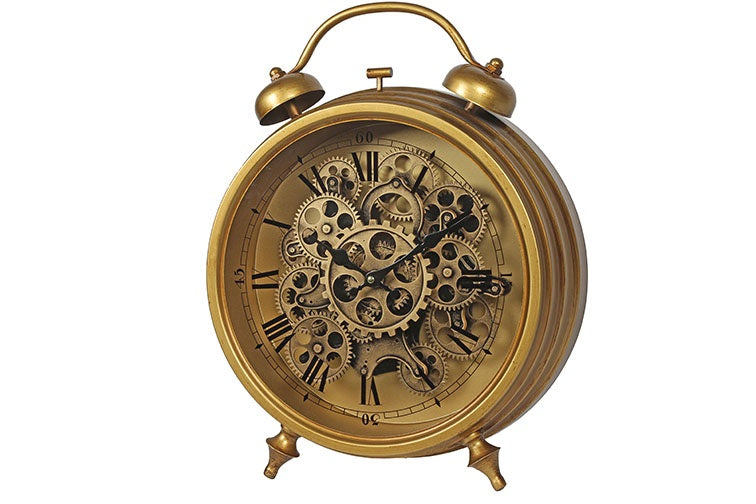 Tafel radarklok wekker -  Brooks goud 39x45 cm