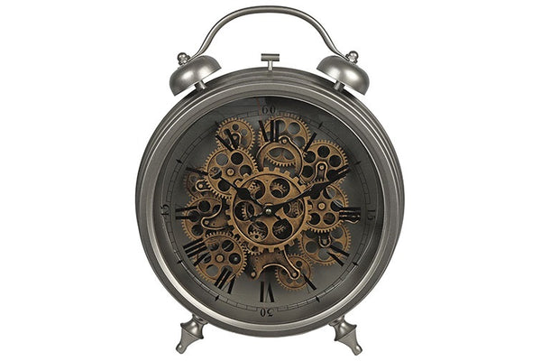 Tafel radarklok wekker -  Brooks zilver 39x45 cm