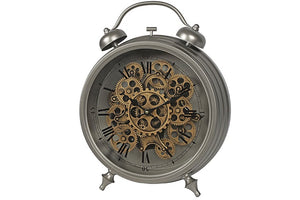 Tafel radarklok wekker -  Brooks zilver 39x45 cm