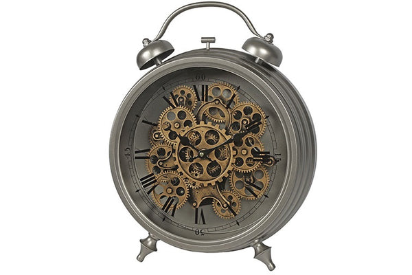 Tafel radarklok wekker -  Brooks zilver 39x45 cm