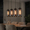 Hanglamp 4L smoke glas-geperforeerd staal / Artic zwart (Magazijn sale)