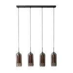 Hanglamp 4L smoke glas-geperforeerd staal / Artic zwart (Magazijn sale)