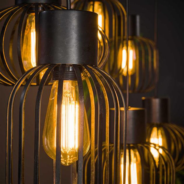 Hanglamp 3+3 mix metal / Charcoal