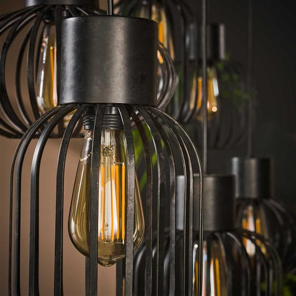 Hanglamp 3+3 mix metal / Charcoal