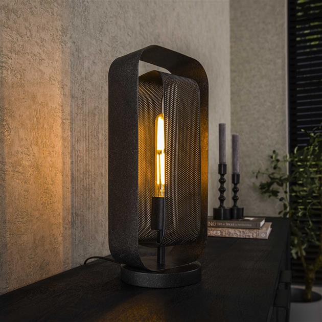 Tafellamp 1L mesh rotate / Artic zwart