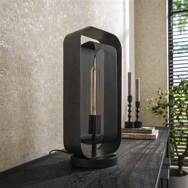 Tafellamp 1L mesh rotate / Artic zwart