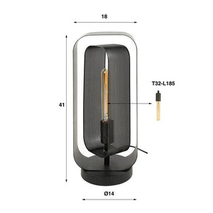 Tafellamp 1L mesh rotate / Artic zwart