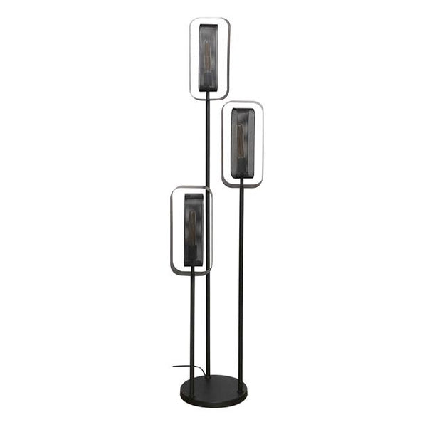 Vloerlamp 3L mesh rotate / Artic zwart