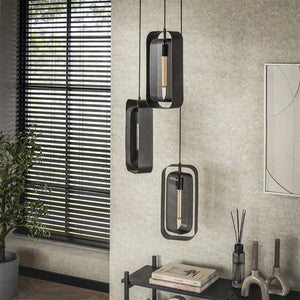 Hanglamp 3L mesh rotate / Artic zwart