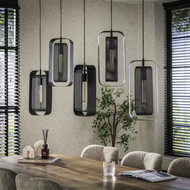 Hanglamp 5L mesh rotate / Artic zwart