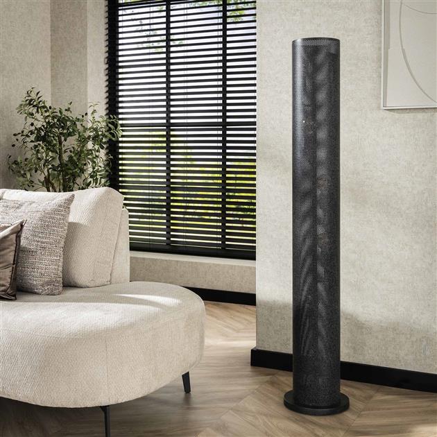 Vloerlamp 5L koker mesh / Artic zwart (Magazijn sale)