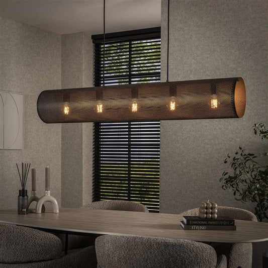 Hanglamp 5L koker mesh / Artic zwart (Magazijn sale)