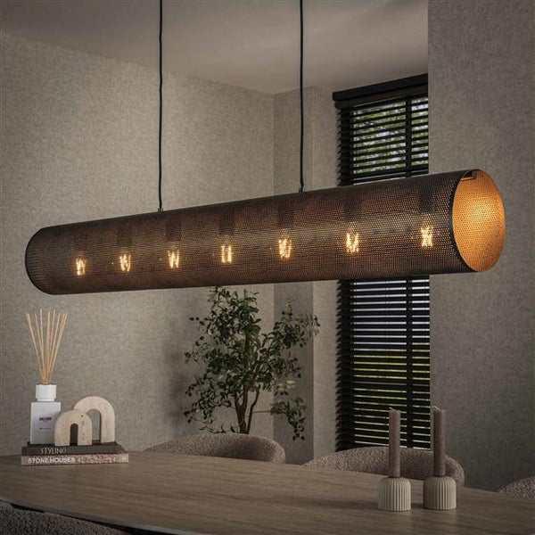Hanglamp 7L koker XL mesh / Artic zwart (Magazijn sale)
