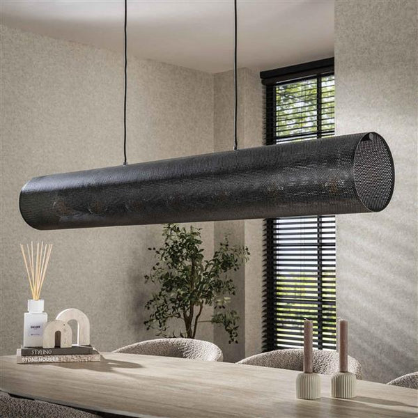 Hanglamp 7L koker XL mesh / Artic zwart (Magazijn sale)