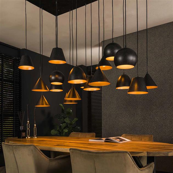 Hanglamp 18L  XXL metalen kap / Artic zwart (Magazijn sale)