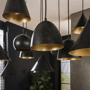 Hanglamp 18L  XXL metalen kap / Artic zwart (Magazijn sale)