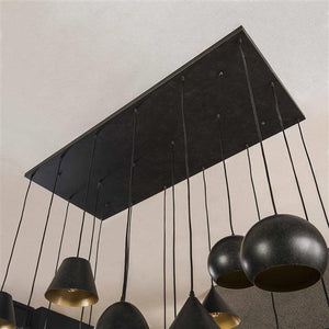 Hanglamp 18L  XXL metalen kap / Artic zwart (Magazijn sale)