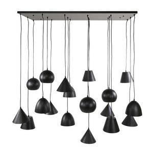 Hanglamp 18L  XXL metalen kap / Artic zwart (Magazijn sale)