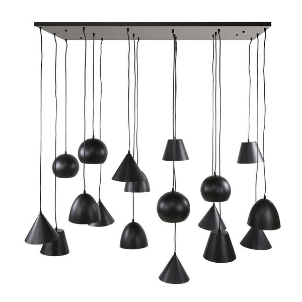 Hanglamp 18L  XXL metalen kap / Artic zwart (Magazijn sale)