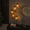 Hanglamp 5L open oog wire / Artic zwart